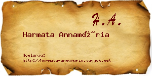 Harmata Annamária névjegykártya